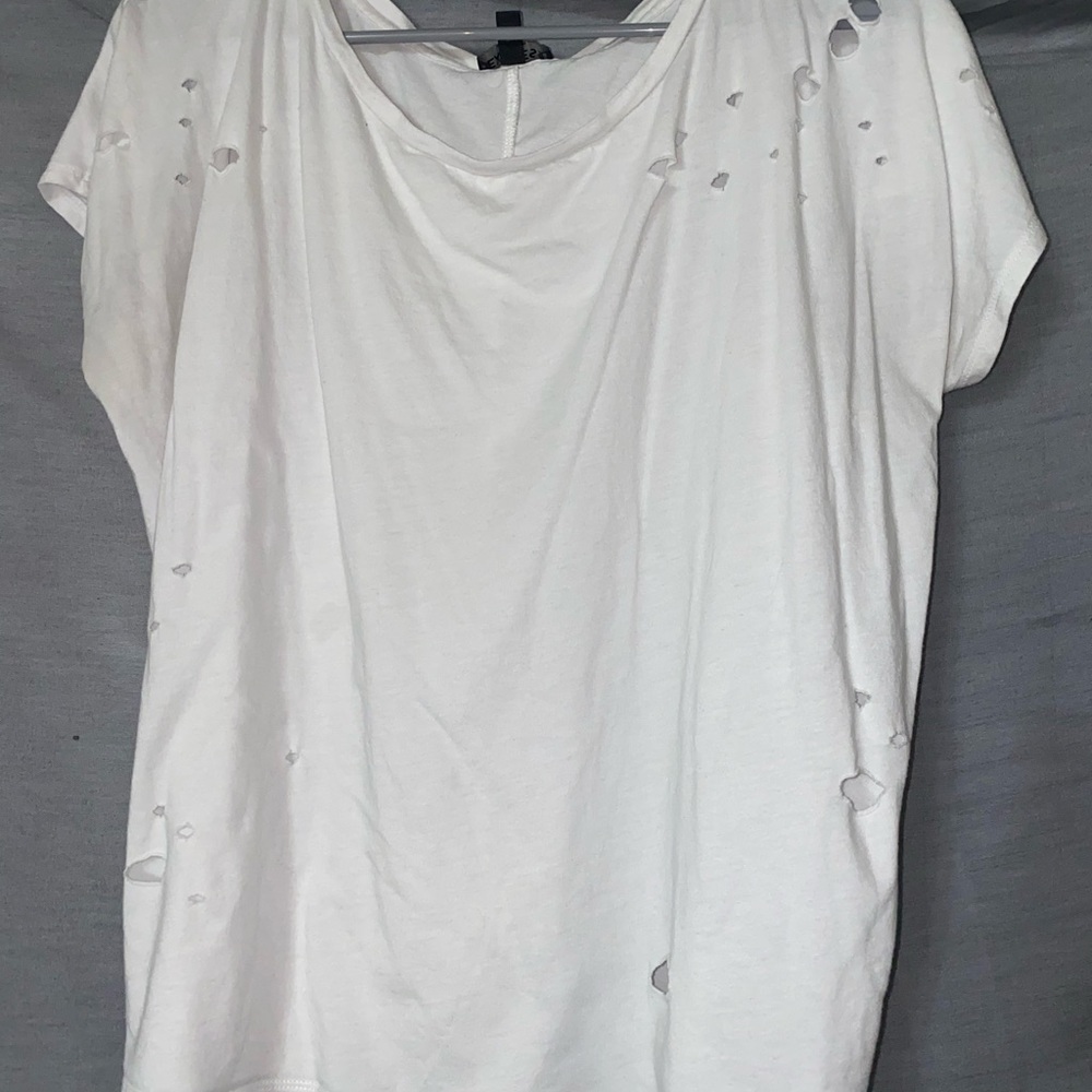 white distressed top
